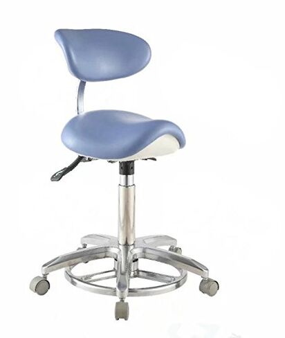 Aphrodite Deluex Dental Ergonomic Saddle Seat Chair QY-Saddle-1 Micro Fiber Leather Seat Height Adjustable New by Purple-Violet in Kuwait