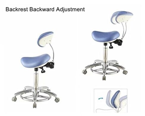 Aphrodite Deluex Dental Ergonomic Saddle Seat Chair QY-Saddle-1 Micro Fiber Leather Seat Height Adjustable New by Purple-Violet in Kuwait
