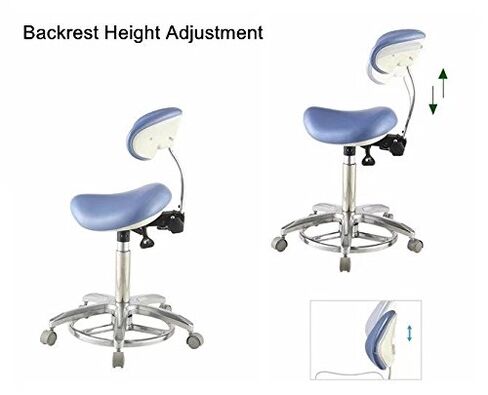 Aphrodite Deluex Dental Ergonomic Saddle Seat Chair QY-Saddle-1 Micro Fiber Leather Seat Height Adjustable New by Purple-Violet in Kuwait