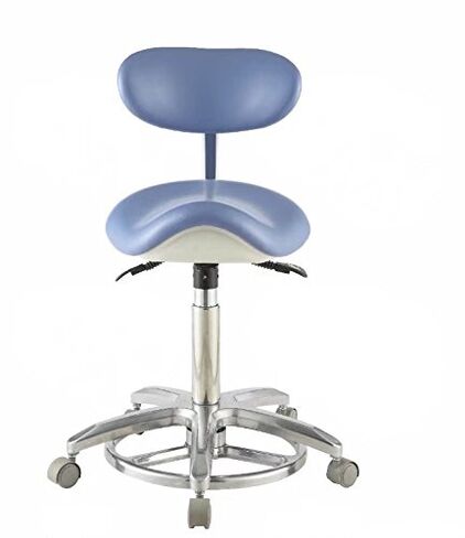 Aphrodite Deluex Dental Ergonomic Saddle Seat Chair QY-Saddle-1 PU Leather Seat Height Adjustable New by Purple-Violet in Kuwait