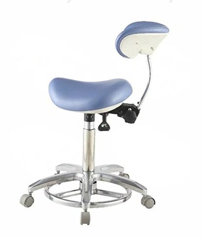 Aphrodite Deluex Dental Ergonomic Saddle Seat Chair QY-Saddle-1 PU Leather Seat Height Adjustable New by Purple-Violet in Kuwait
