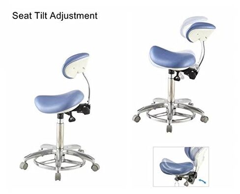 Aphrodite Deluex Dental Ergonomic Saddle Seat Chair QY-Saddle-1 PU Leather Seat Height Adjustable New by Purple-Violet in Kuwait