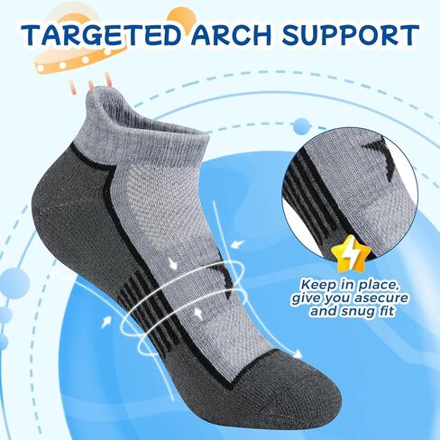 Comfoex 10 Pairs Boys Socks Ankle Athletic Socks With Cushioned Sole For Big Little Kids 4-7 7-10 Years Old in Saudi Arabia
