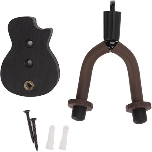 Guitar Wall Mount Holder Rack with Black ABS Iron Rubber MaterialOptimized for Acoustic and Electric InstrumentsUniversal Design Supports Bass Guitar, Violin, Mandolin, Banjo, and in Saudi Arabia