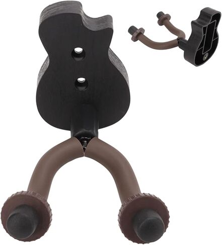 Guitar Wall Mount Holder Rack with Black ABS Iron Rubber MaterialOptimized for Acoustic and Electric InstrumentsUniversal Design Supports Bass Guitar, Violin, Mandolin, Banjo, and in Saudi Arabia