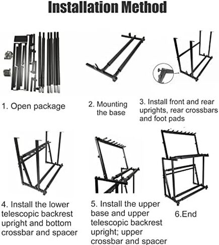 رف تخزين معدني مزدوج الطبقات مع ارتفاع قابل للتعديل، مناسب لتخزين المعدات الرياضية والآلات الموسيقية. in Kuwait