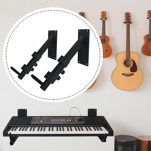 2x Electronic Keyboard Hook Guitar Stand Metal Storage Organizer Accessories,Holder Wall Hanger for Electric Guitar Banjo in Saudi Arabia