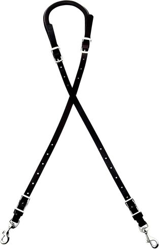 Jeereal Leather Horse Saddle Crupper, Adjustable Western Working Tack Double Tail Strap, Tail to Buckle 28" in Full Horse Size，Stainless Steel Buckles in Saudi Arabia