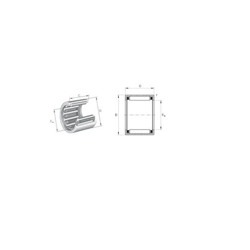 4 قطع BA68Z 3/8x9/16x1/2 بوصة SCE68 BA68ZOH FC 69066 نهاية مفتوحة مسحوبة كأس محمل ذو بكرات إبرية تحمل BA68 محامل in Saudi Arabia