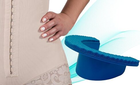 The device retracts & expands the opening of fajas for bowel movement. An essential faja accessory for going to the bathroom while having to wear a compression garment for a long duration in Saudi Arabia