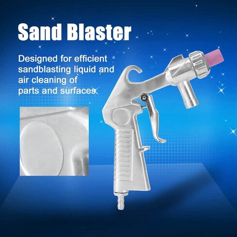 Luocute Sand Kit, Pneumatic Handheld Sandblasting Machine with 4 Ceramic Nozzles for Rust Removal Paint Stripping and Surface in Saudi Arabia