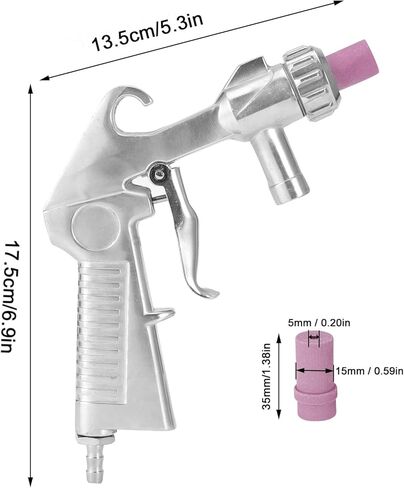 Luocute Sand Kit, Pneumatic Handheld Sandblasting Machine with 4 Ceramic Nozzles for Rust Removal Paint Stripping and Surface in Saudi Arabia