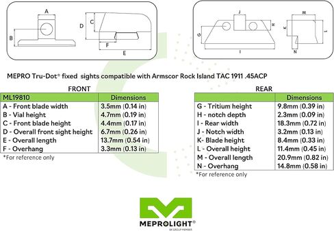Meprolight ML19810-Armscor USA/Rock Island Gun Scopes, Multi in Kuwait