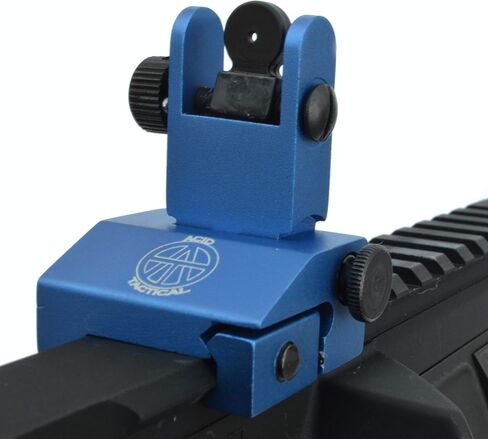 Rifle Back up Iron Sights with Picatinny BUIS 2 Piece Front and Rear Duel Aperture Anodized Blue in Kuwait