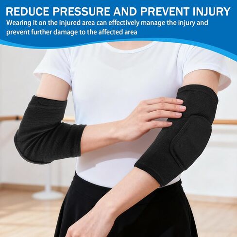 2 Pair Volleyball Elbow Pads, Breathable Arm Brace Pads, Anti-Collision Elbow Protector Sleeve Wraps with Padded Soft Support Cushion for Tennis Basketball in Saudi Arabia