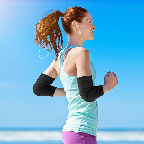 2 Pair Volleyball Elbow Pads, Breathable Arm Brace Pads, Anti-Collision Elbow Protector Sleeve Wraps with Padded Soft Support Cushion for Tennis Basketball in Saudi Arabia