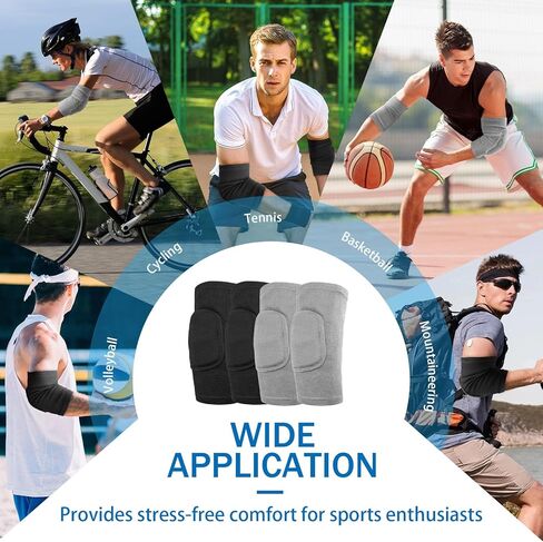2 Pair Volleyball Elbow Pads, Breathable Arm Brace Pads, Anti-Collision Elbow Protector Sleeve Wraps with Padded Soft Support Cushion for Tennis Basketball in Saudi Arabia