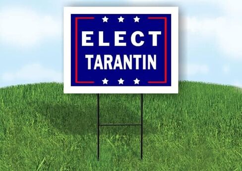 ELECT TARANTIN - لافتة طريق من جانب واحد مع حامل - لافتات الممر للشارع، العشب، المبنى، المنزل، العقارات - لافتات الفناء، لافتة مخصصة، لافتات شخصية - 18 بوصة × 24 بوصة in Saudi Arabia