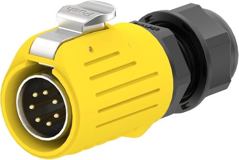 Male end lock wire EW-LP20 flange waterproof connector 2/3/4/5/6/7 core lock wire(EW-LP20S-7P) in Saudi Arabia
