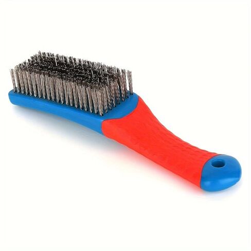 Wire Brushes for Cleaning - Steel Wire Scratch Brush for Metal Rust Cleaning,Paint Scrubbing with Rubber Covered Handle in Saudi Arabia