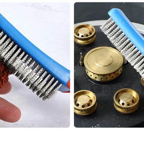 Wire Brushes for Cleaning - Steel Wire Scratch Brush for Metal Rust Cleaning,Paint Scrubbing with Rubber Covered Handle in Saudi Arabia
