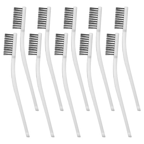 10PCS Heavy Duty Wire Scratch Brush Stainless Steel Bristles Cleaning Brushes Industrial Descaling Stiff Metal Brush Wire Brushes for Gaps Rust, Dirt, Stain, Grill, Paint Removal, Welding Slag in Saudi Arabia
