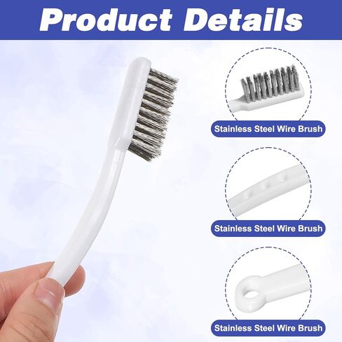 10PCS Heavy Duty Wire Scratch Brush Stainless Steel Bristles Cleaning Brushes Industrial Descaling Stiff Metal Brush Wire Brushes for Gaps Rust, Dirt, Stain, Grill, Paint Removal, Welding Slag in Saudi Arabia