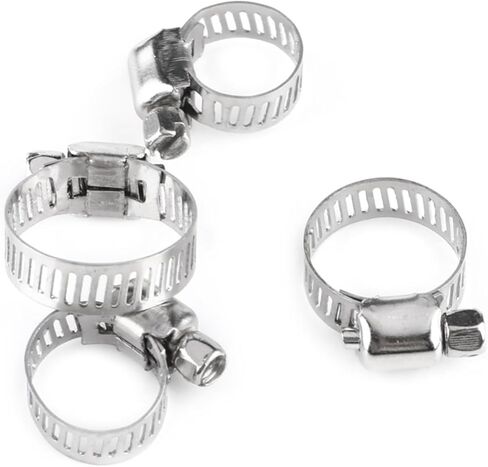 Clamps,Hose Clamps, 10pcs Adjustable Stainless Steel Screw Band Hose Clamps Fuel Pipe Worm Gear Clip in Saudi Arabia
