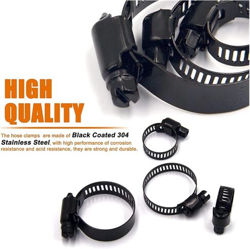 Clamps,Hose Clamps, 10pcs Stainless Steel Adjustable 6-38mm Range Worm Gear Hose Clamps Kit for Woodworking Spring Pipe Clamp in Saudi Arabia