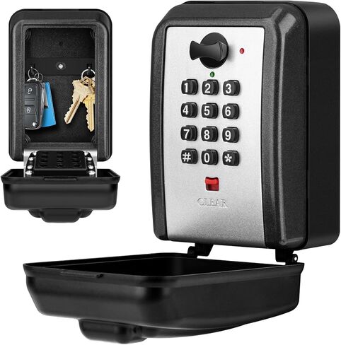 Key Lock Box for Outside, Waterproof Lock Box for Keys with Code, 12-Digit Combination Lock Storage Box, Large Safe Security Lockbox for House, Office, Garage, Sturdy Wall-mounted & Hanging Key Hiders in Kuwait
