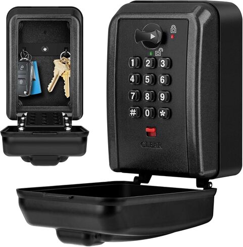 Key Lock Box for Outside, Waterproof Lock Box for Keys with Code, 12-Digit Combination Lock Storage Box, Large Safe Security Lockbox for House, Office, Garage, Sturdy Wall-mounted & Hanging Key Hiders in Kuwait