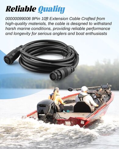 000-00099-006 Extension Cable 9 Pin 10ft Fit for Lowrance LSS-1 LSS-2 Structure scan transducer Replace 00000099006, 3005.6907, 30056907 in Saudi Arabia