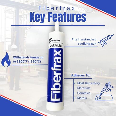 ألياف فايبرفراكس المقاومة للحرارة تسد 2300 درجة فهرنهايت | LDS السد العازل لختم الكراك القابل للتشكيل in Kuwait