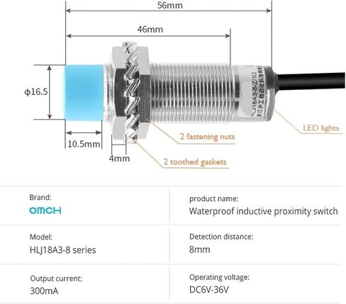 مقاوم للماء حثي القرب HLJ18A3-4-Z تأثير الاستشعار القرب التبديل NPN NO 3 أسلاك in Kuwait