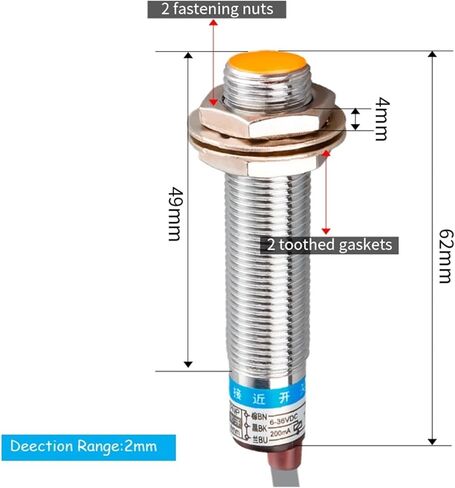 LJ12A3-2 سلسلة مستشعر القرب الاستقرائي القرب التبديل M12 كشف المسافة 2 مللي متر تيار مستمر التيار المتناوب in Kuwait