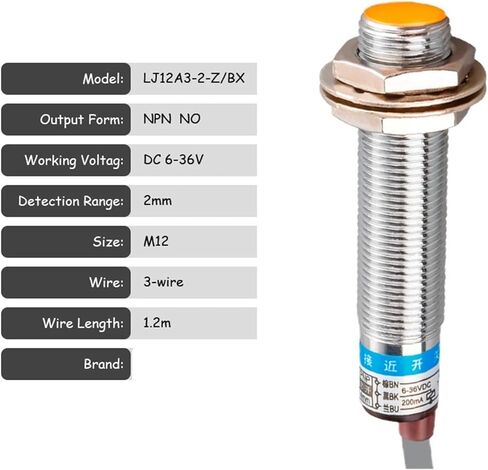 LJ12A3-2 سلسلة مستشعر القرب الاستقرائي القرب التبديل M12 كشف المسافة 2 مللي متر تيار مستمر التيار المتناوب in Kuwait