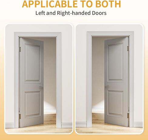 Luxbaro 3 Pack Self Closing Door Hinges, 4.5" x 4.5" Spring Loaded Hinges with Square Corners, Adjustable Tension for Garage, Front Door, Back Door, for Left and Right Hand Door, UL Listed in Saudi Arabia