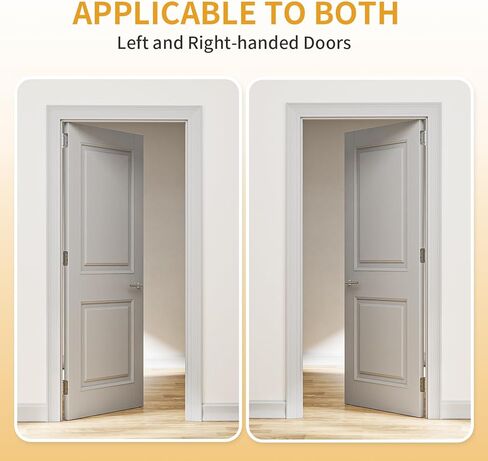 Luxbaro 2 Pack Self Closing Door Hinges, 4 Inch Spring Loaded Hinges with Square & 5/8'' Radius Corners, Adjustable Tension for Garage, Front Door, for Left and Right Hand Door, UL Listed in Saudi Arabia