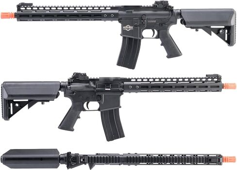 Evike Airsoft - بندقية Airsoft Matrix M4 GBB M4-Style Gas Blowback مع نظام WA المقوى (الطراز: MLOK 13") in Kuwait
