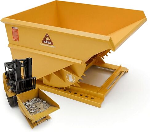 Apex HD100 Forklift Heavy Duty Self-Dumping Hopper, 1 Cubic Yard, 6000 lb Capacity, Durable Steel, Made in The USA (1 Cubic Yard) in Saudi Arabia