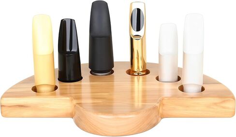 Stylish Handcrafted Hardwood Mouthpiece Display Rack for Home Studio Saxophone Mouthpiece Stand Maple in Saudi Arabia
