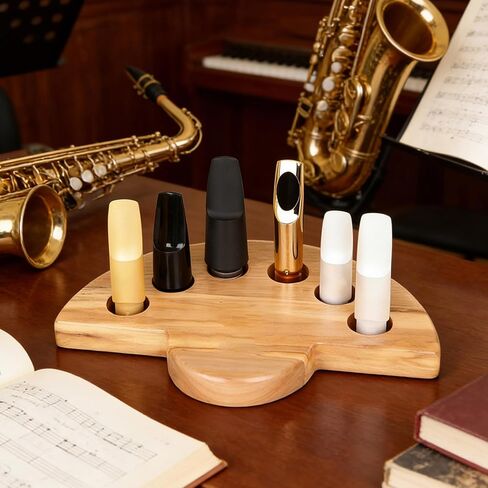 Stylish Handcrafted Hardwood Mouthpiece Display Rack for Home Studio Saxophone Mouthpiece Stand Maple in Saudi Arabia