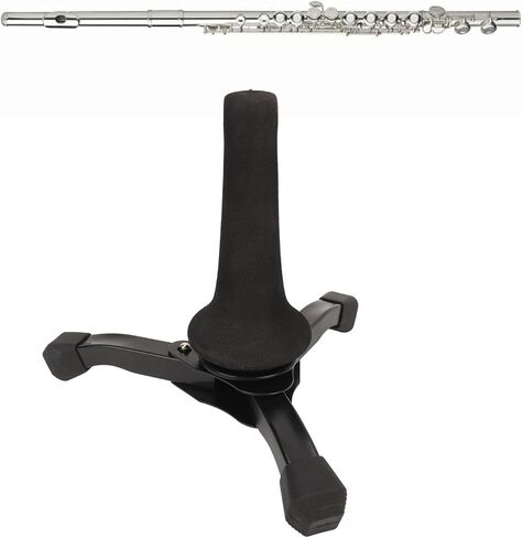 Soprano Saxophone Stand, Foldable Portable Sax Tripod Holder for Clarinet Flute Oboe Trumpet, Adjustable Height with Rubber - Capped Metal Legs for Wind Instruments in Kuwait