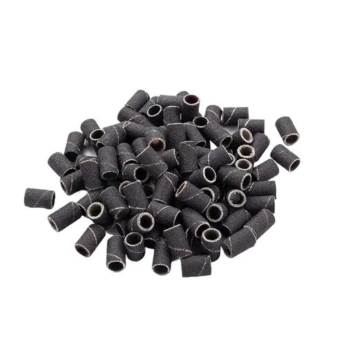 Sanding Ring Bands 80/120/180Grit Electric Manicure Drill Grinding Heads Polish Removal Pedicure Abrasive Tools(100pcs-180grit-white) in Kuwait