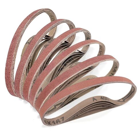 24 حزمة من أحزمة الصنفرة مقاس 13 × 457 مم 1/2 × 18 بوصة - 6 حبيبات × 4 قطع لكل منها، حزام أكسيد الألومنيوم لصنفرة الخشب وتلميعه والمشروعات اليدوية in Kuwait