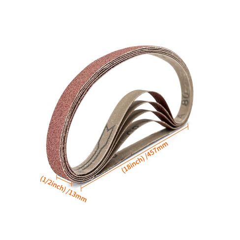 24 حزمة من أحزمة الصنفرة مقاس 13 × 457 مم 1/2 × 18 بوصة - 6 حبيبات × 4 قطع لكل منها، حزام أكسيد الألومنيوم لصنفرة الخشب وتلميعه والمشروعات اليدوية in Kuwait