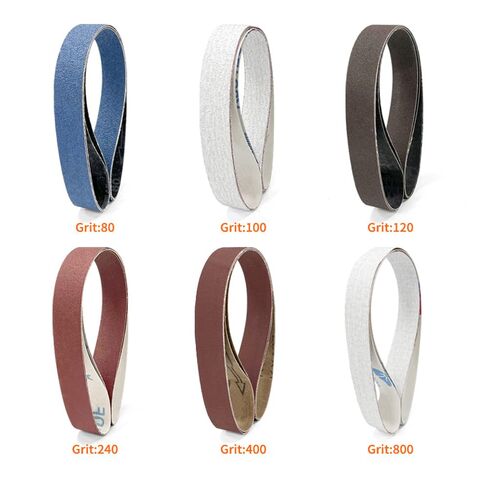 مجموعة حزام صنفرة مقاس 1 × 30 بوصة، 24 قطعة 6 حبيبات (4 قطع لكل واحدة) لتلميع سكين الخشب المعدني والحرف اليدوية اليدوية، استبدال حزام طاحونة مقاعد البدلاء المنزلية in Kuwait