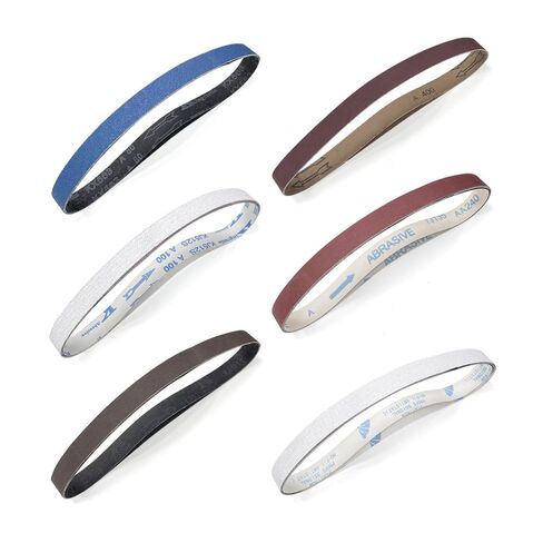 مجموعة حزام صنفرة مقاس 1 × 30 بوصة، 24 قطعة 6 حبيبات (4 قطع لكل واحدة) لتلميع سكين الخشب المعدني والحرف اليدوية اليدوية، استبدال حزام طاحونة مقاعد البدلاء المنزلية in Kuwait