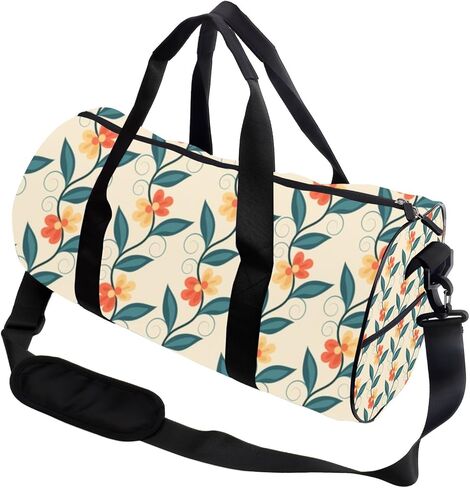 Charming Floral Sprigs Easy Clean Sports Duffel Bags For Men Women Oxford Tote Bags Adjustable Shoulder Strap, Convertible Carry Backpack Goth Gym Bag For Workout Cheer Gym Gifts Women in Saudi Arabia