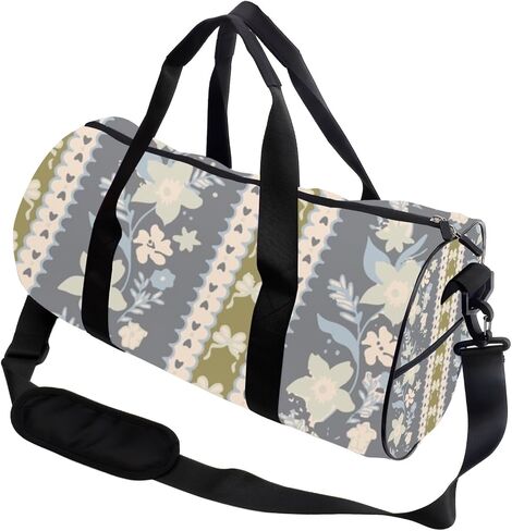 Charming Floral Sprigs Easy Clean Sports Duffel Bags For Men Women Oxford Tote Bags Adjustable Shoulder Strap, Convertible Carry Backpack Goth Gym Bag For Workout Cheer Gym Gifts Women in Kuwait